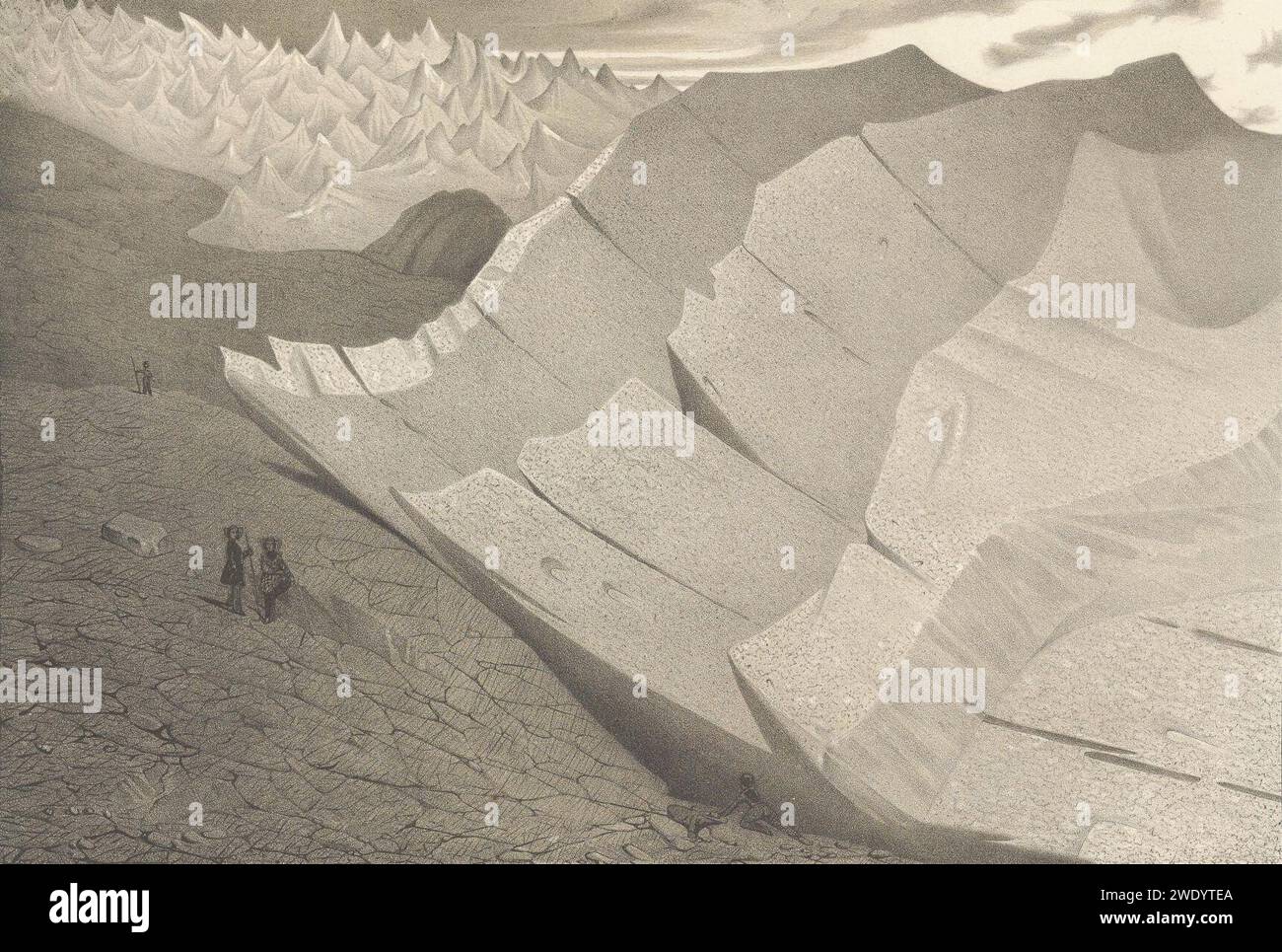 Agassiz - Études sur les glaciers, 1840 - Planche 7. Stock Photo