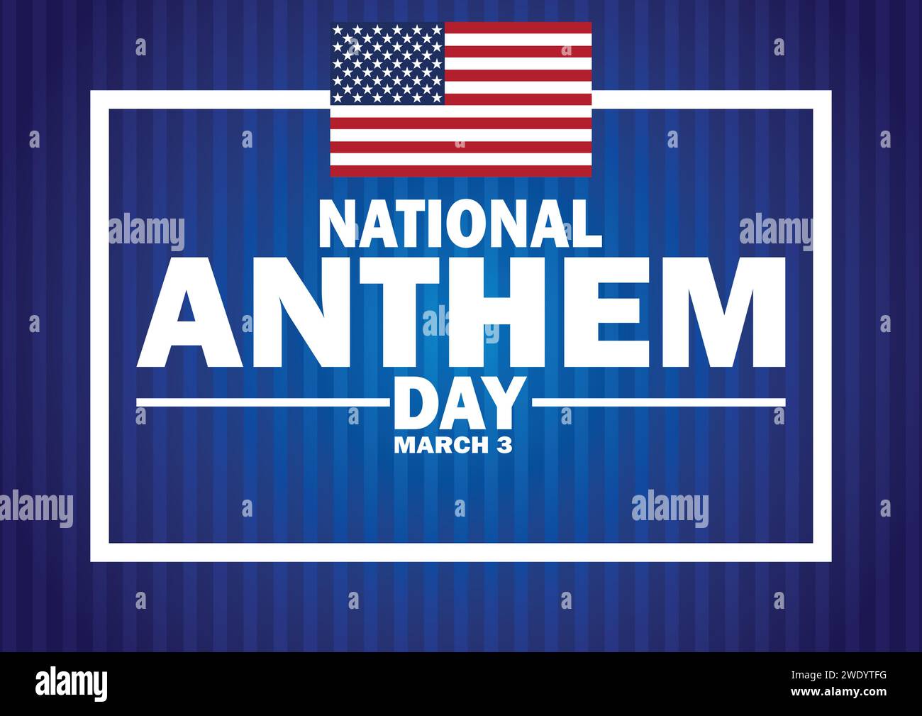 National Anthem Day. March 3. Vector illustration. Design element for ...