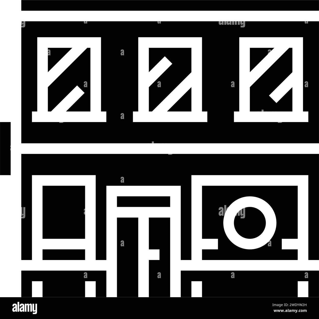 cityscape bank building glyph icon vector illustration Stock Vector ...