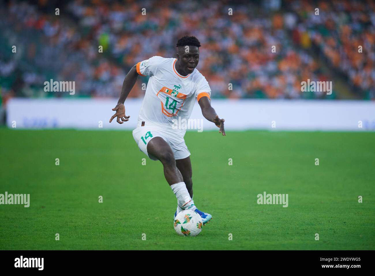 Oumar Diakité during the Côte d'Ivoire VS Equatorial Guinea match Stock Photo