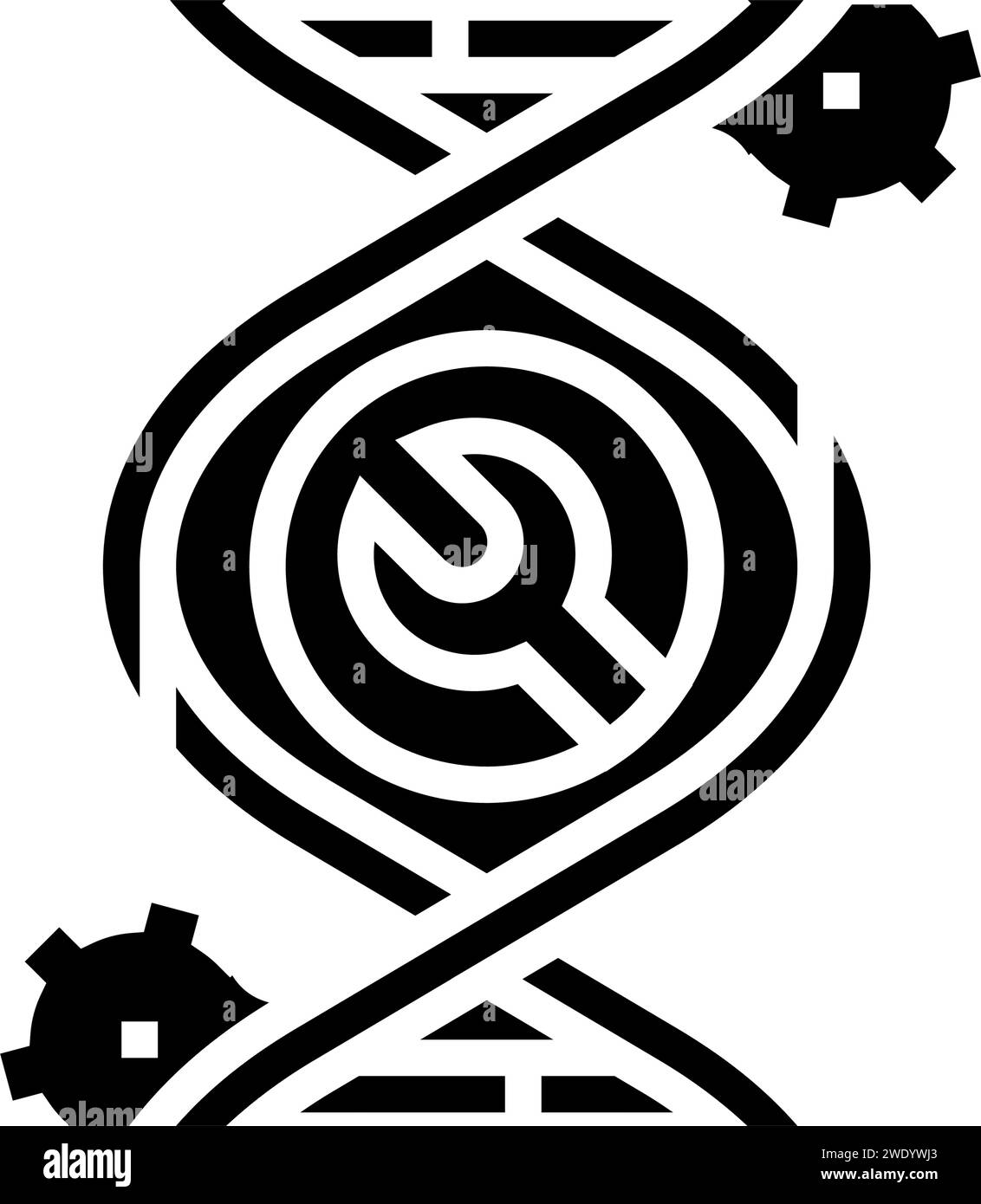 genetic engineering cryptogenetics glyph icon vector illustration Stock ...