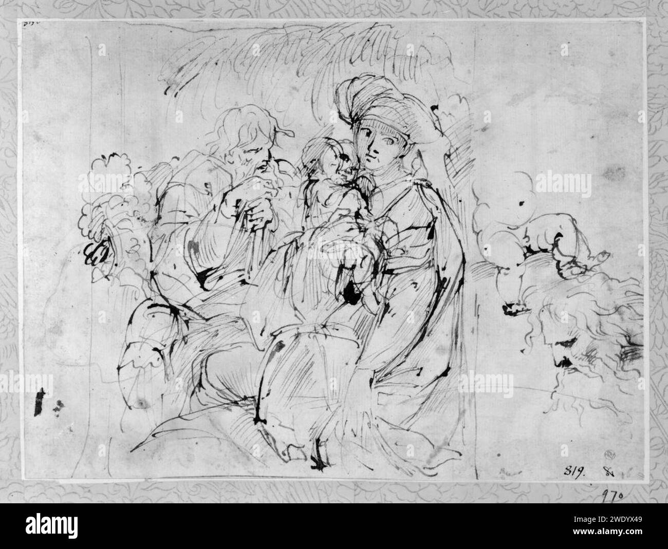 Agostino Carracci The rest on the flight into Egypt Stock Photo Alamy