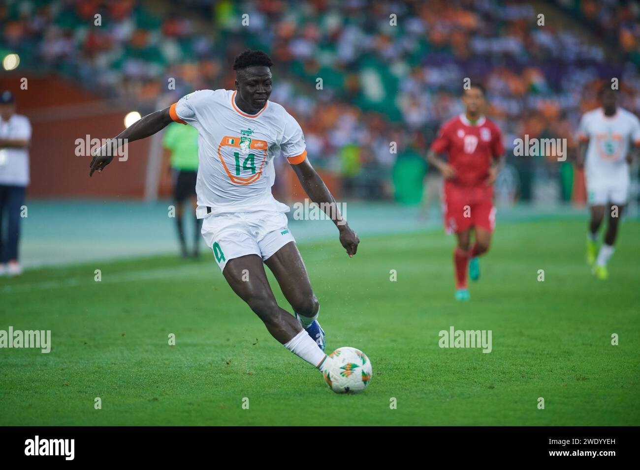 Oumar Diakité during the Côte d'Ivoire VS Equatorial Guinea match Stock Photo