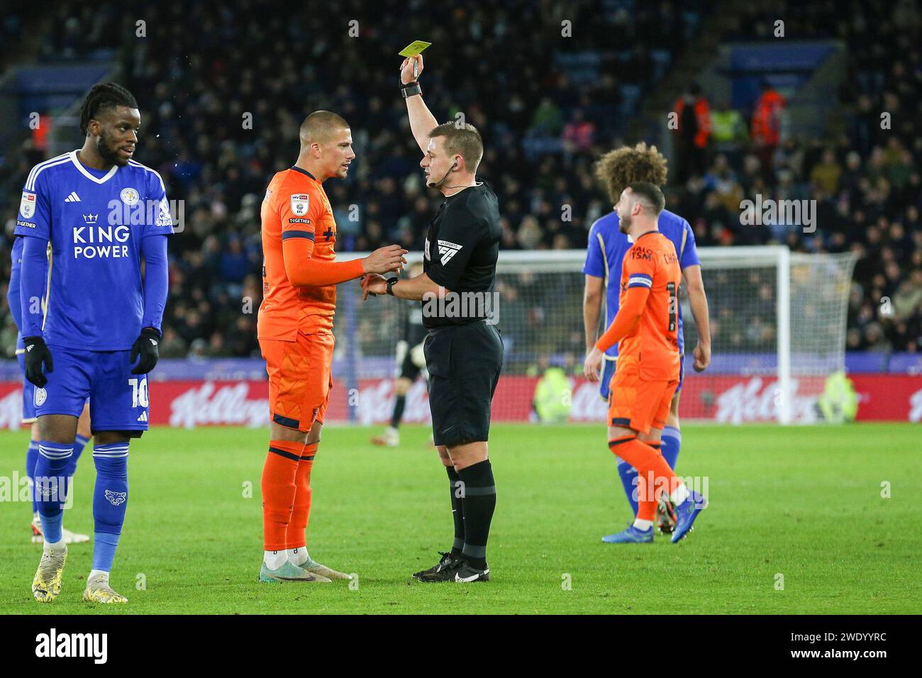 Leicester, UK. 22nd Jan, 2025. Ipswich Town defender Harry Clarke (2