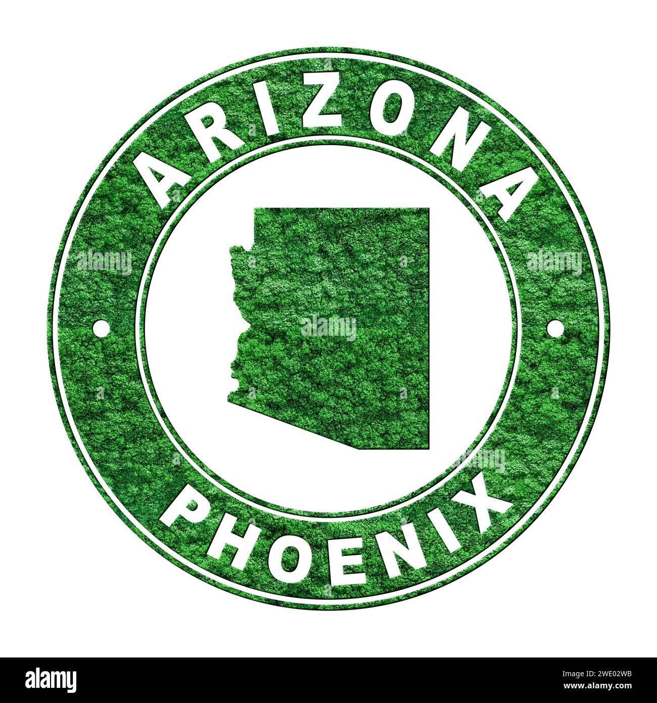 Map of Arizona, CO2 emission concept, Clipping Path Stock Photo Alamy