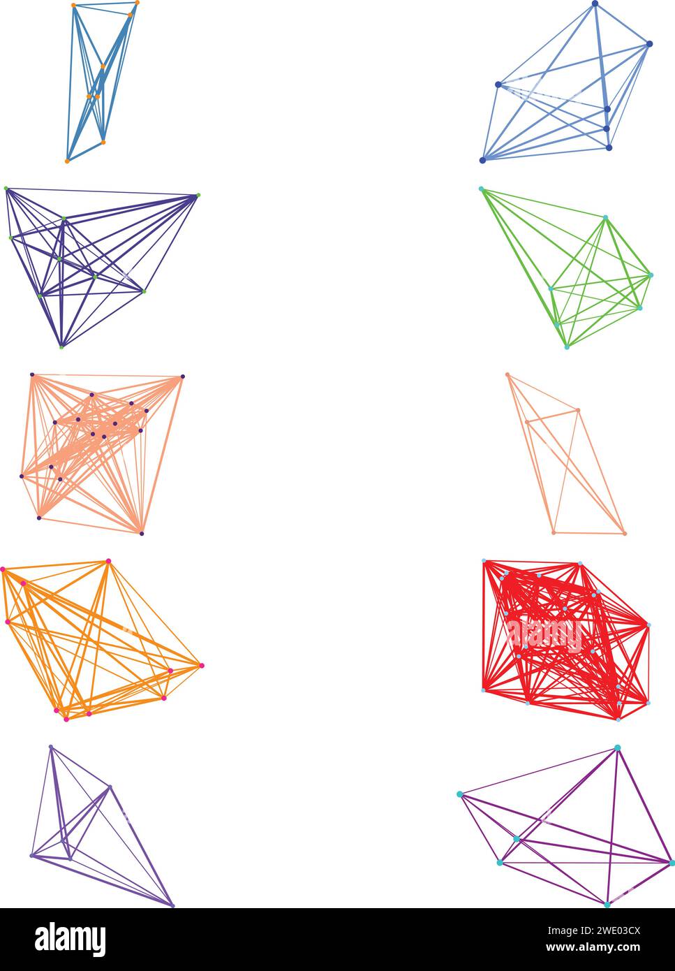 An abstract cut out transparent node network futuristic design element ...