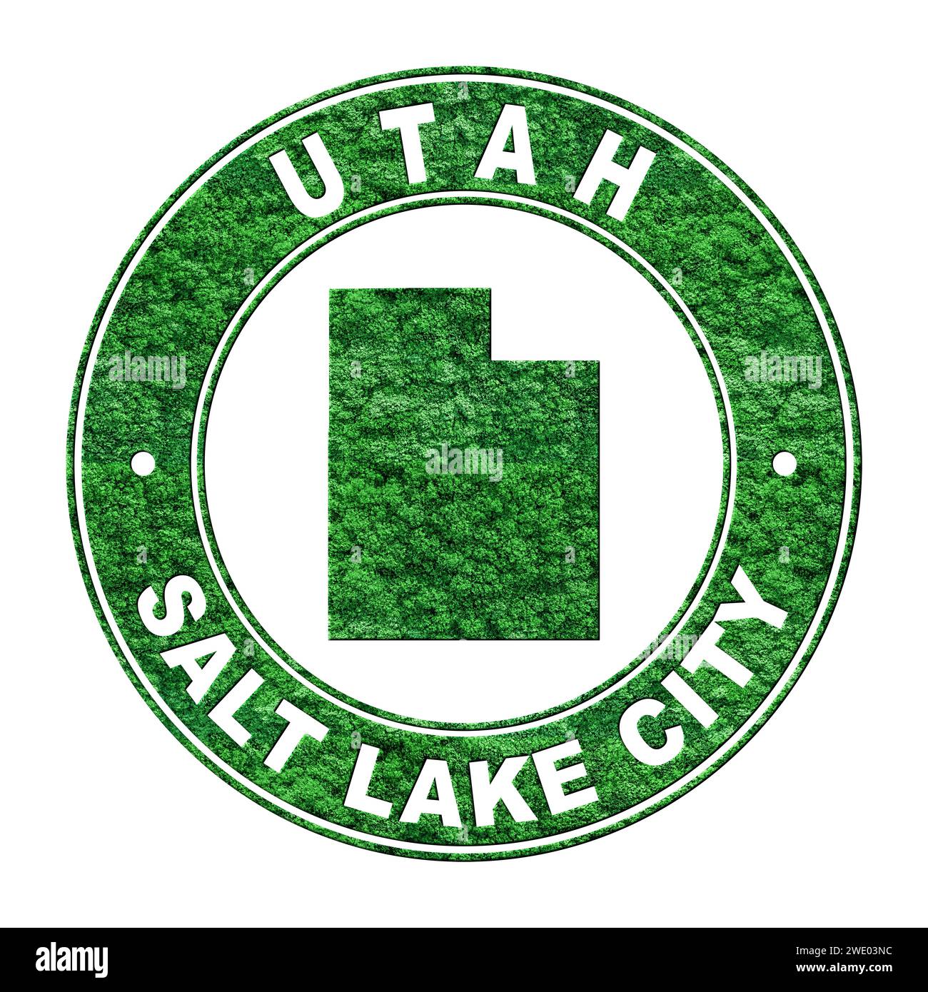 Map of Utah, CO2 emission concept, Clipping Path Stock Photo Alamy