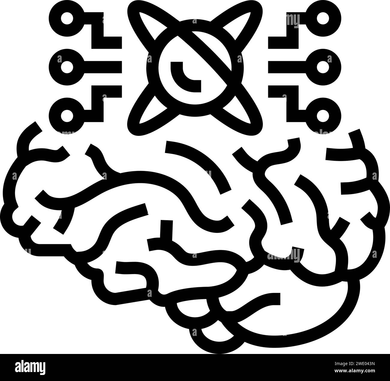 memory quantum technology line icon vector illustration Stock Vector ...