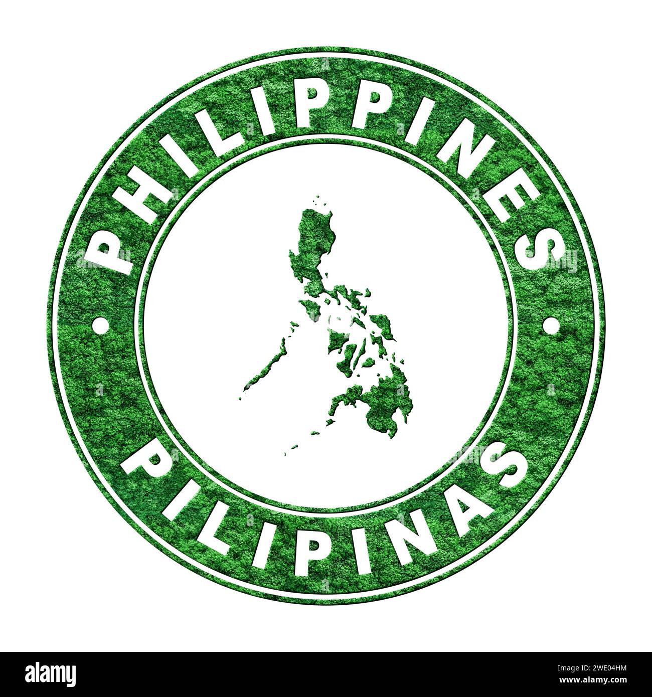 Map of Philippines, CO2 emission concept, Clipping Path Stock Photo Alamy