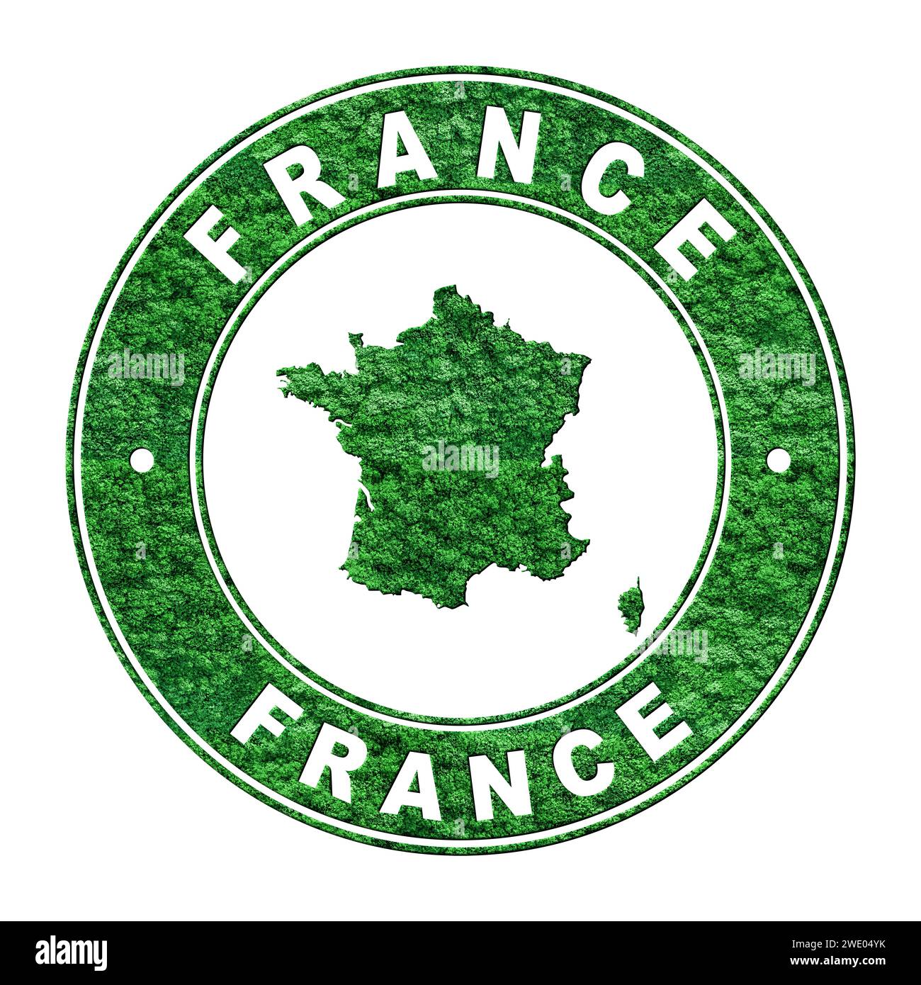 Map of France, CO2 emission concept, Clipping Path Stock Photo Alamy