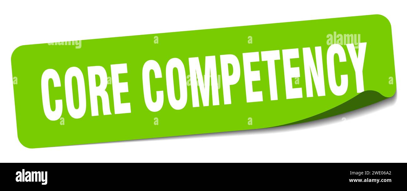 core competency sticker. core competency rectangular label isolated on ...
