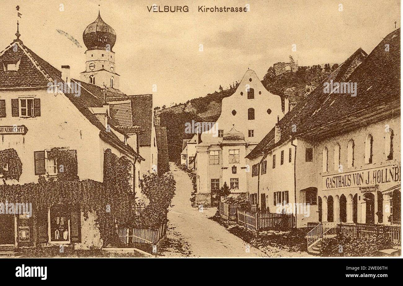 AK - Velburg Kirchstraße - um 1910. Stock Photo