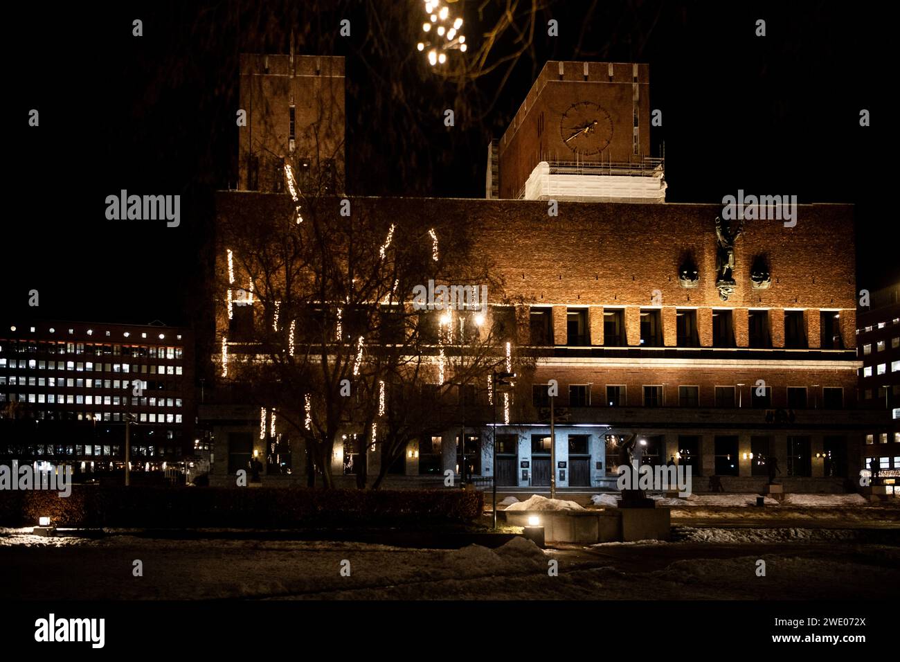 Oslo 20240122.The city Hall. Oslo City Hall was built between 1931 and
