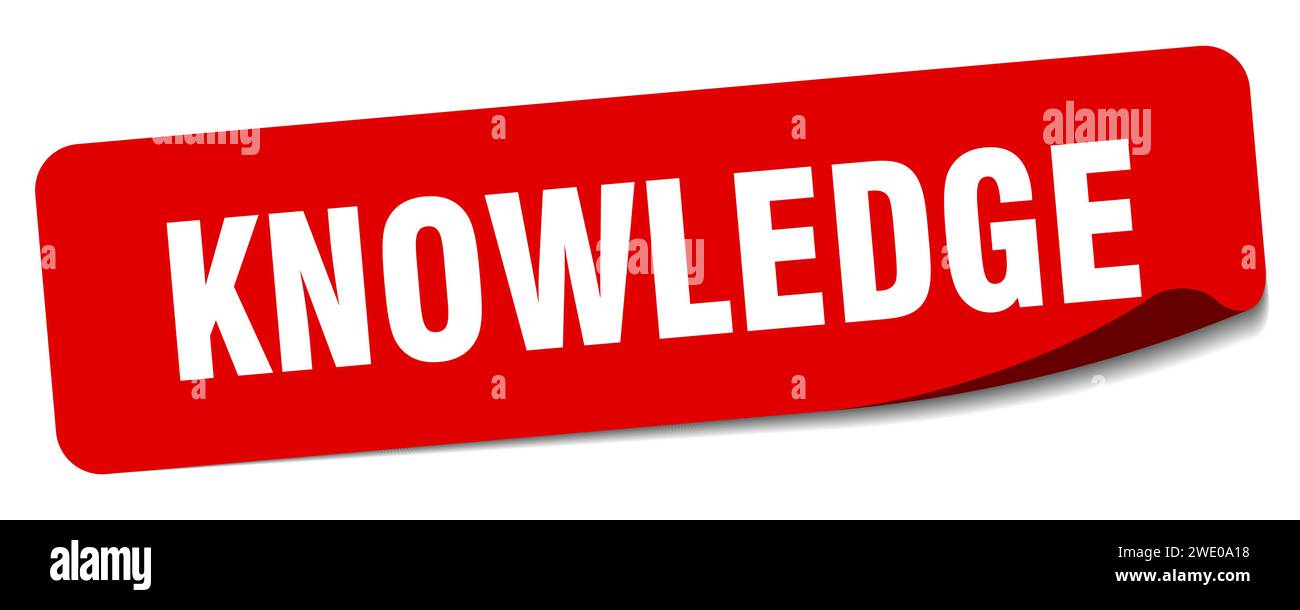 knowledge sticker. knowledge rectangular label isolated on white ...