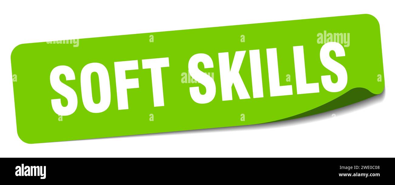 soft skills sticker. soft skills rectangular label isolated on white ...