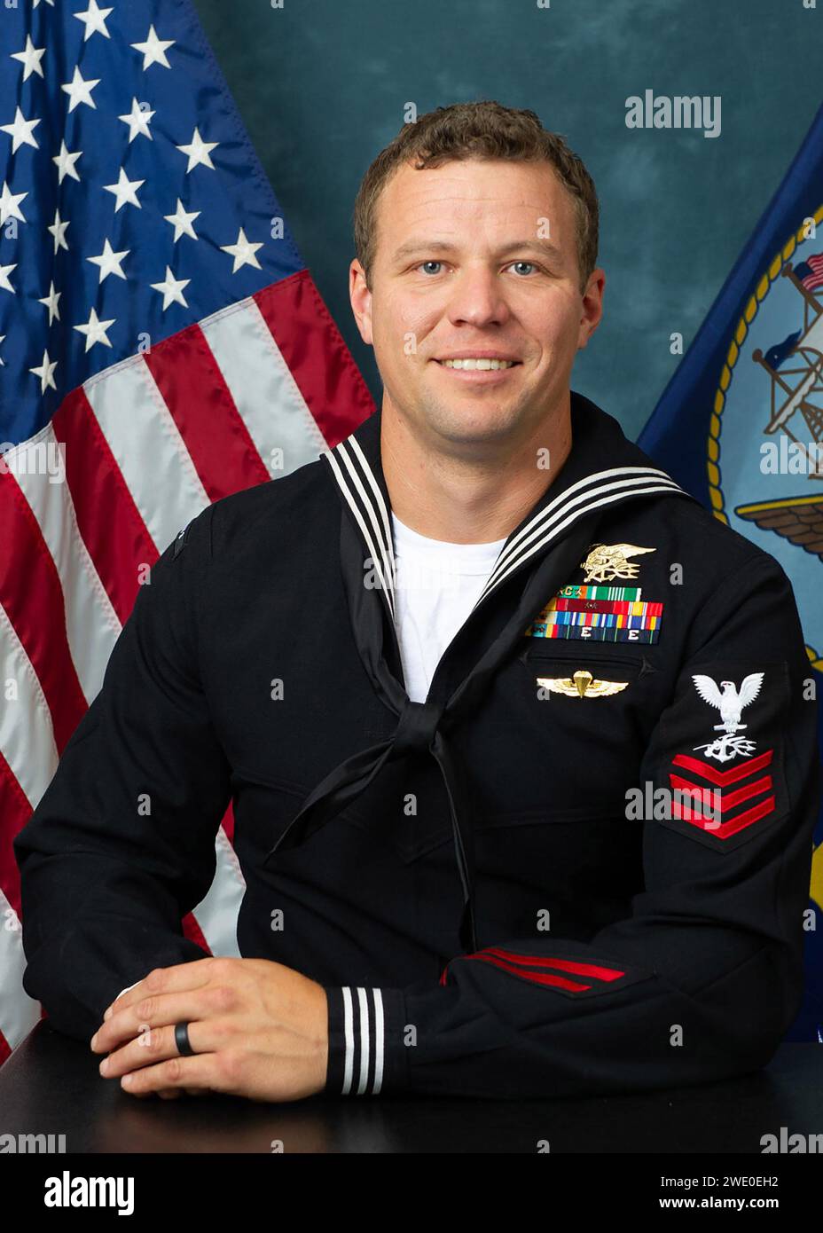 Washington, United States. 22nd Jan, 2024. The U.S. Navy has identified Special Warfare Operator 1st Class Christopher J. Chambers, 37, on Monday, January 22, 2024 as one of two Navy Seals that were lost at sea during a nighttime raid on a ship near Somalia on January 11, 2024. Officials say the search-and-rescue effort was formally declared a recovery mission as Chambers was declared dead. Photo by U.S. Navy/UPI Credit: UPI/Alamy Live News Stock Photo
