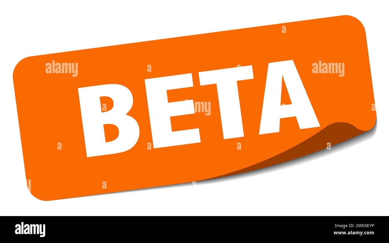 beta sticker. beta rectangular label isolated on white background Stock Vector