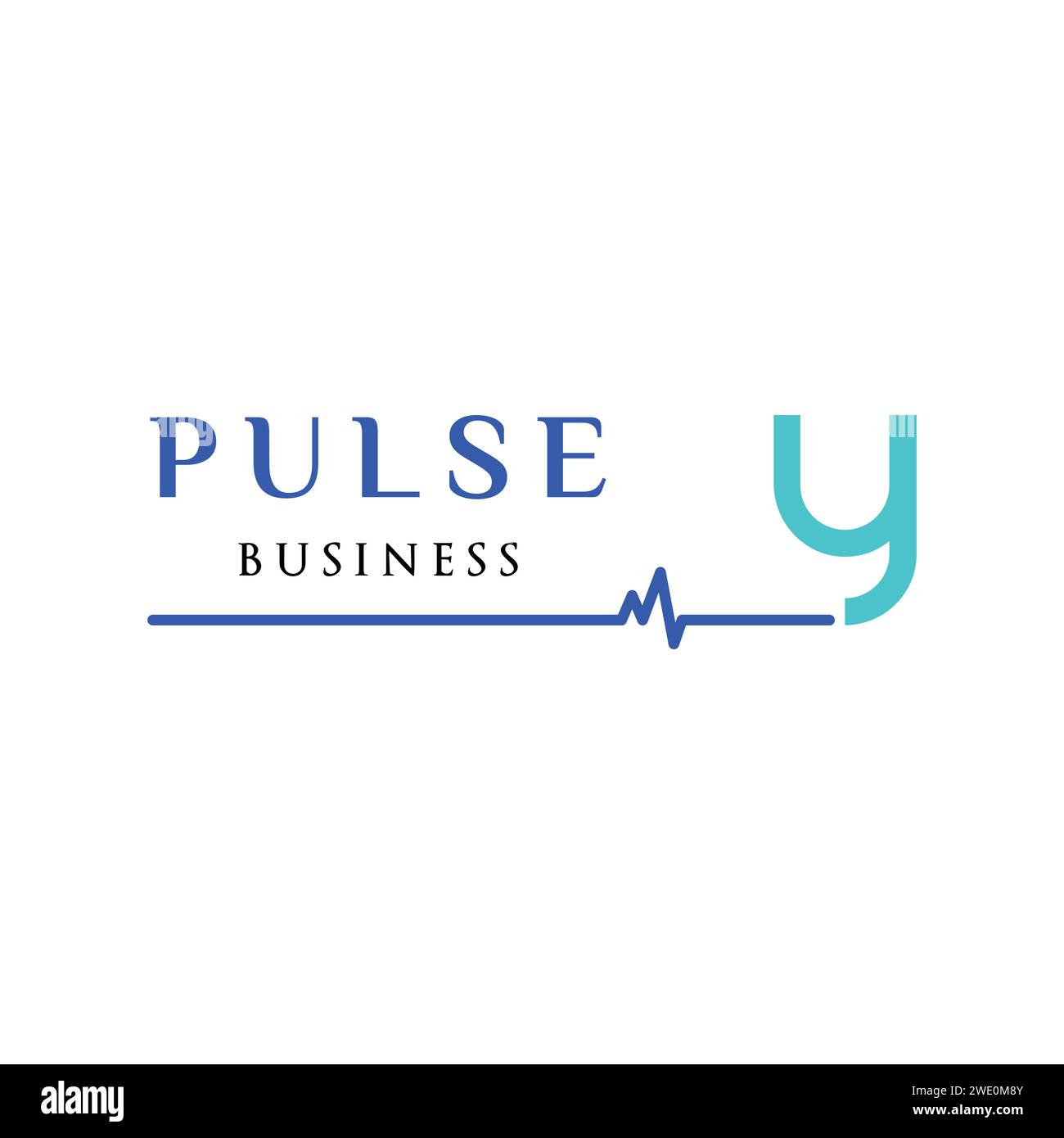 Initial Letter Y Pulse Icon Logo Design Template Stock Vector
