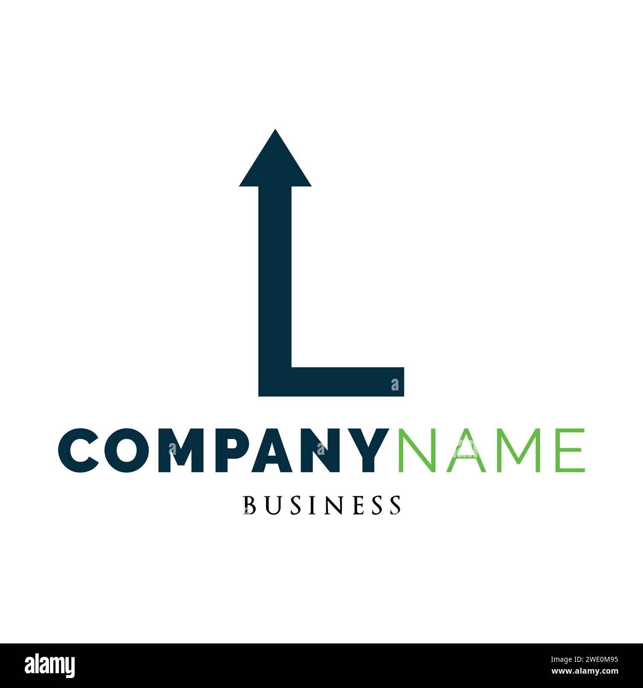 Initial Letter L Arrow Up Icon Logo Design Template Stock Vector