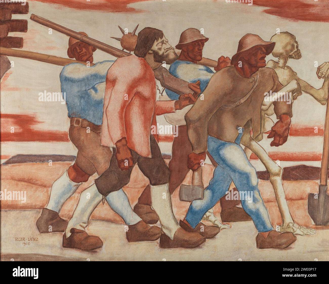 Albin Egger-Lienz Totentanz 1916 Variante von Fassung 4. Stock Photo
