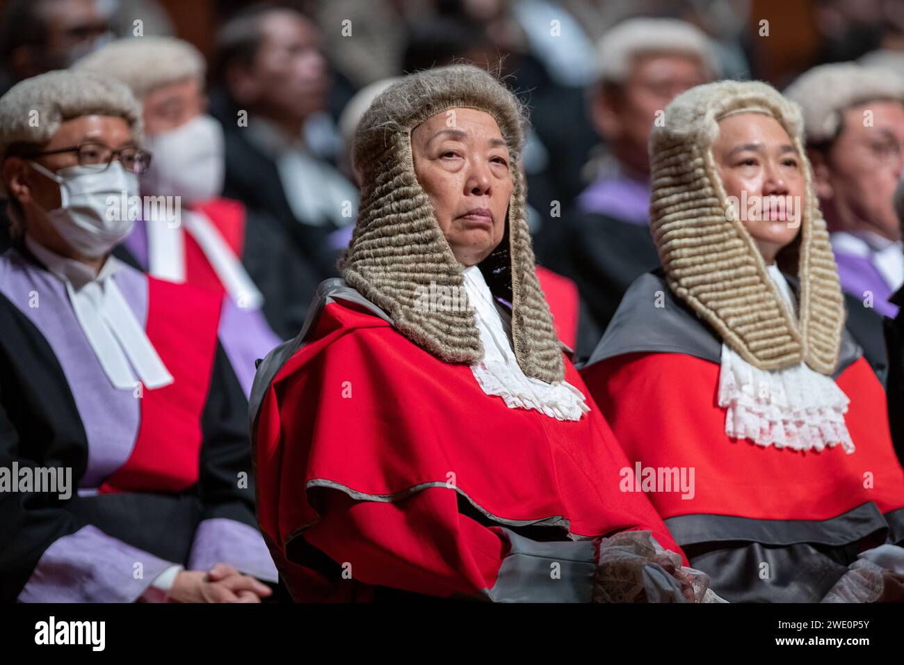 Hong Kong, China Monday, January 22, 2024. Hong Kong judges don wigs ...
