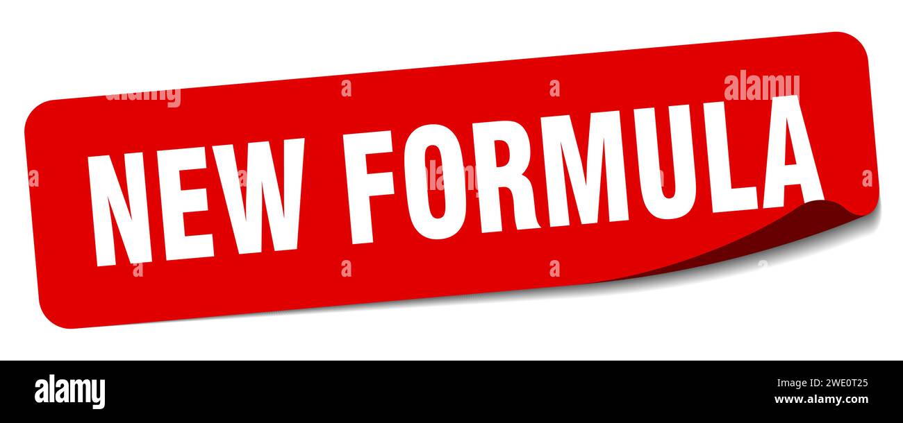 new formula sticker. new formula rectangular label isolated on white background Stock Vector