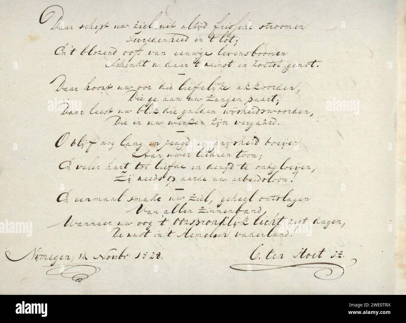 Album amicorum Petronella Moens - 79 L 5 - 007v. Stock Photo