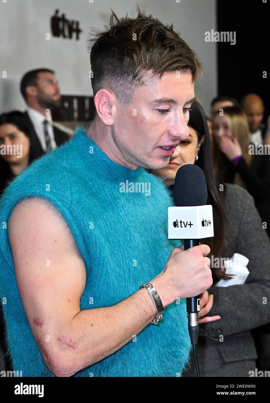 London, UK. 22nd Jan, 2024. Barry Keoghan on the Red Carpet for the UK Premiere of 'Masters of the Air' at the Picturehouse Central, London, UK. Credit: LFP/Alamy Live News Stock Photo