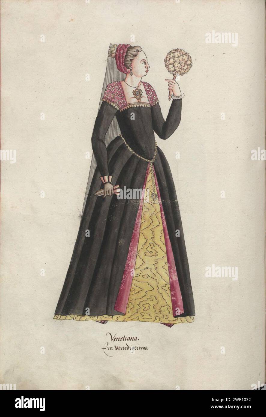 Album ubiorów XVI w. rycina 147. Stock Photo