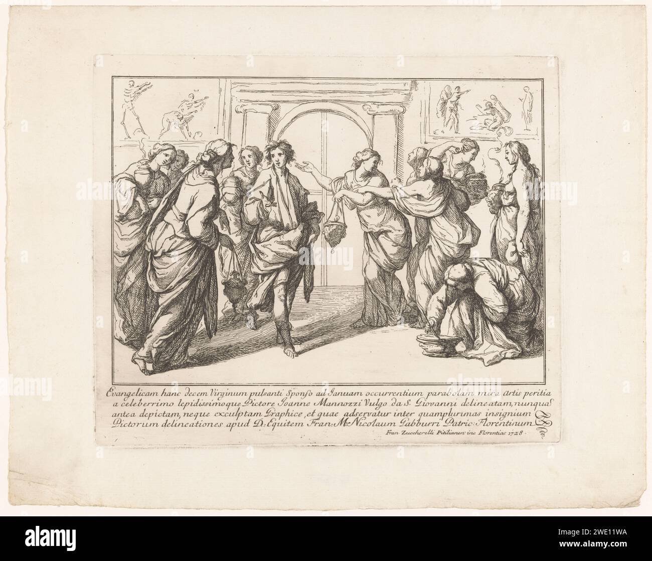 Wijze en dwaze Maxden, Francesco Furini, after Francesco Furini, after ...