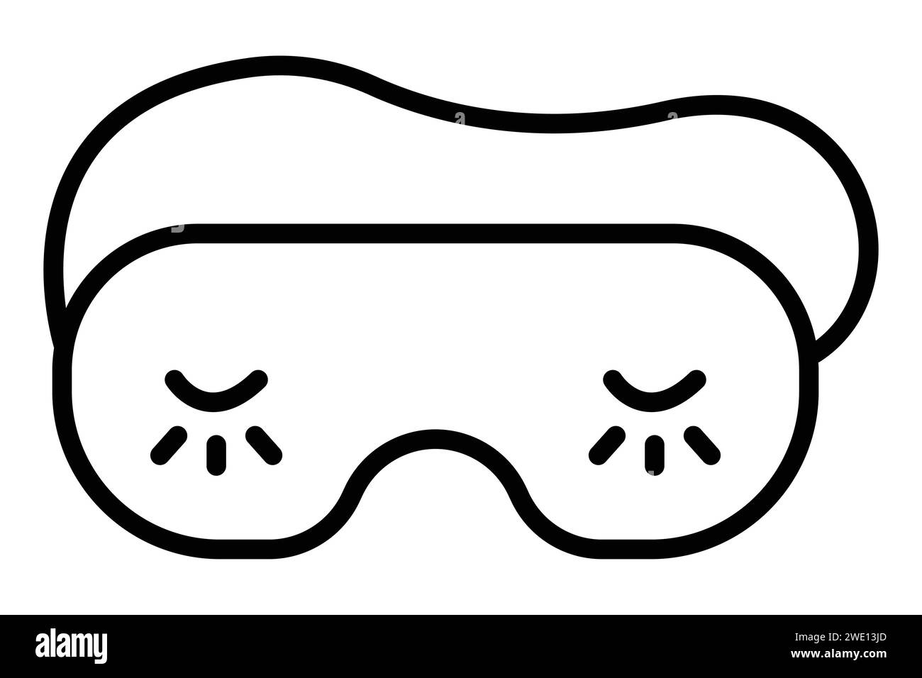 spa sleep mask icon. icon related to beauty sleep and eye care. line