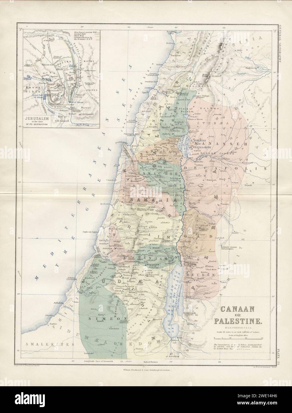 Alexander Keith Johnston, Canaan or Palestine (FL37129722 3912035 Stock ...