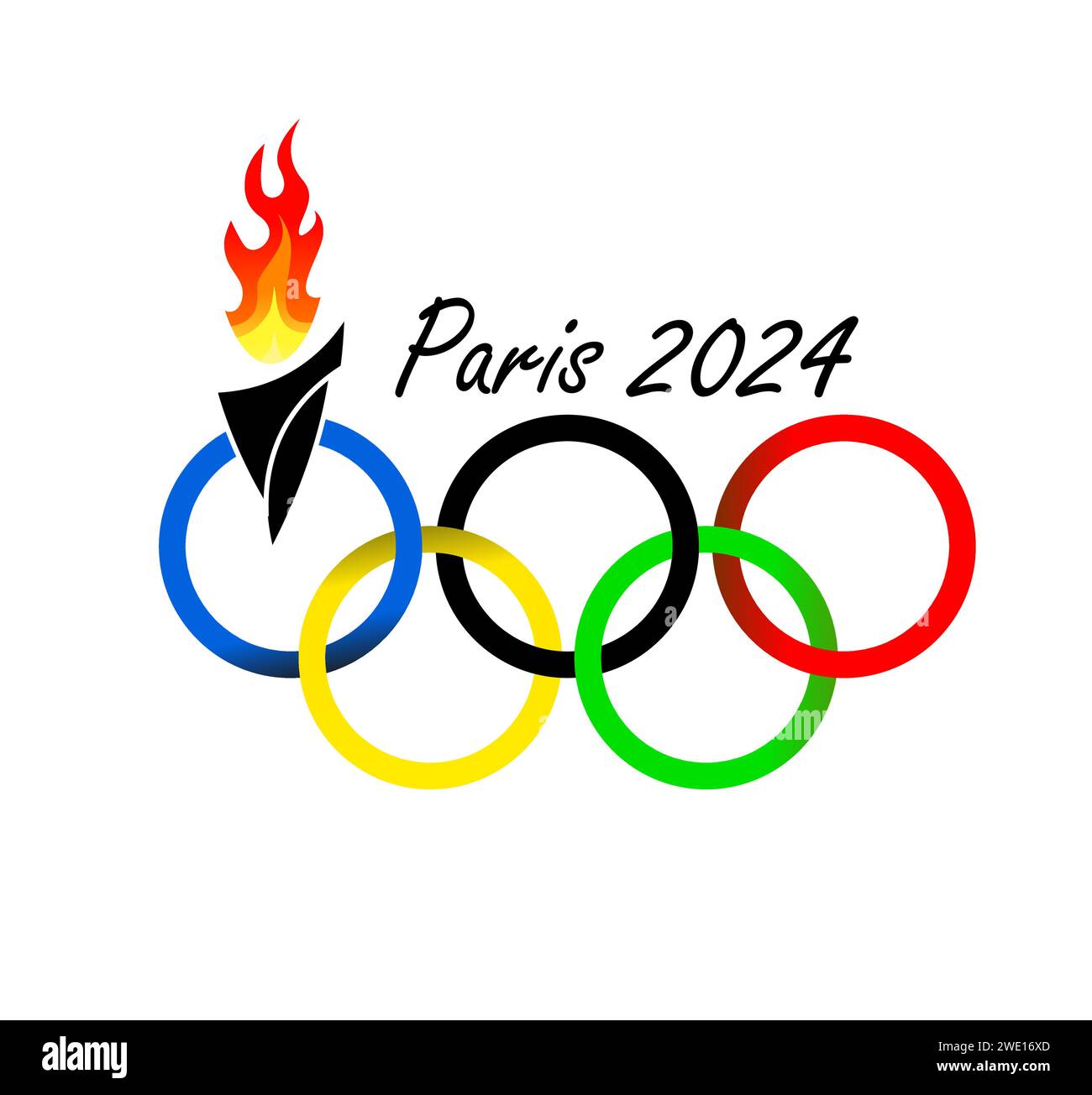Summer Olympics 2024. PARIS, FRANCE, hand drawing. Not AI . Vector