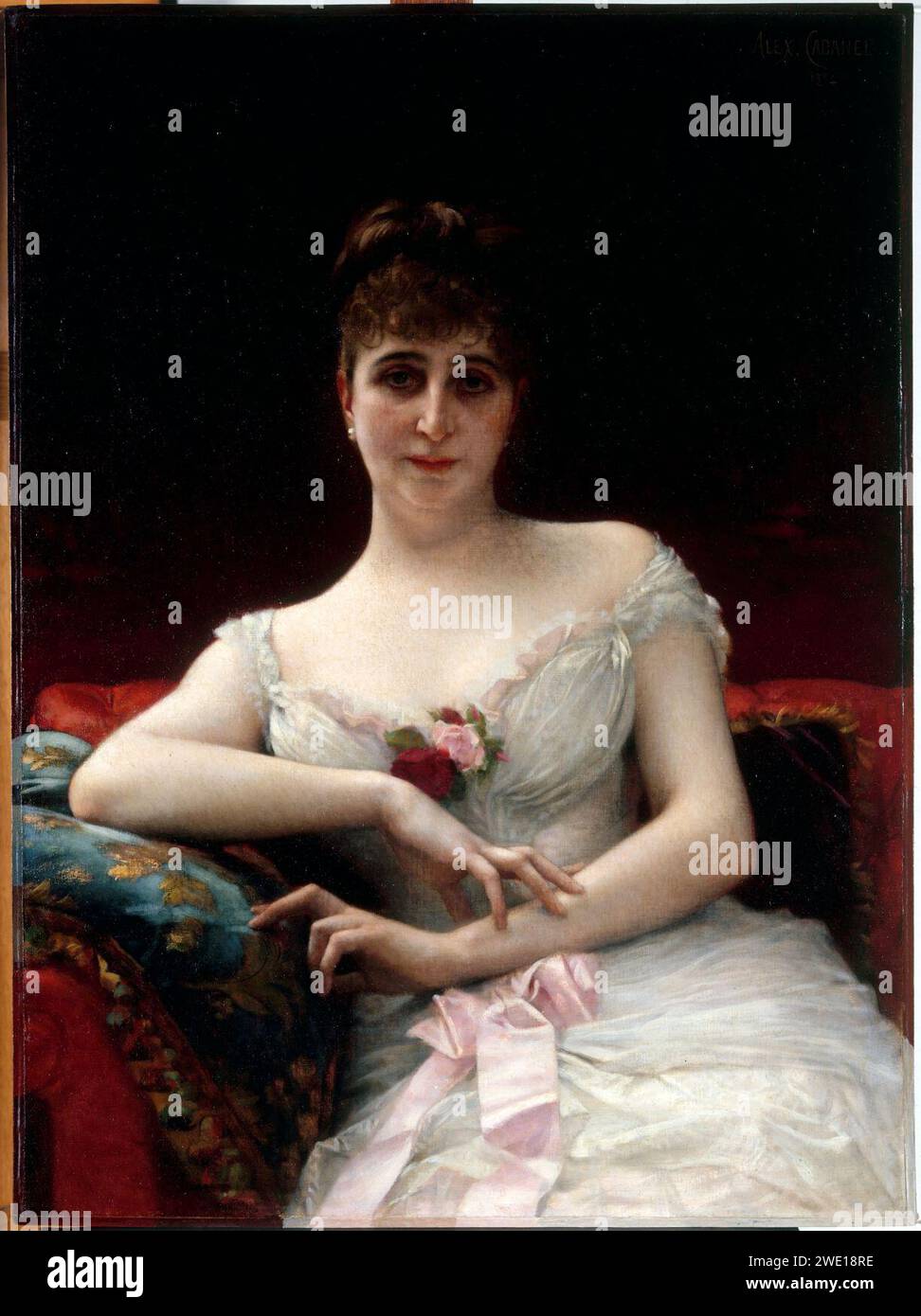 Alexandre Cabanel - Portrait de Madame Edouard Hervé Stock Photo