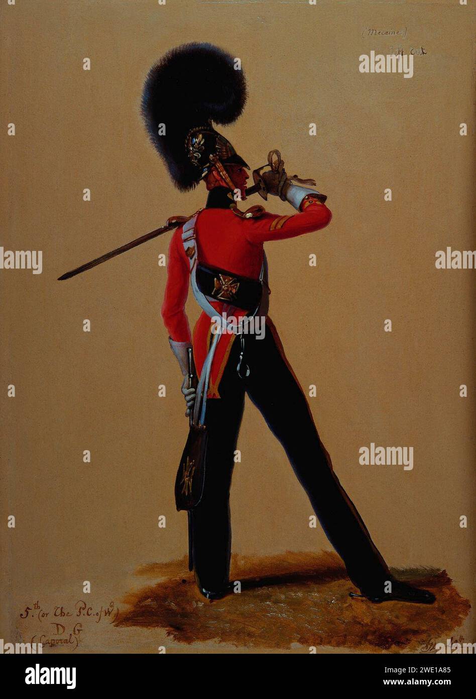 Alexandre-Jean Dubois Drahonet (1791-1834) - Corporal John McCain (b. 1814), 5th (Princess Charlotte of Wales's) Dragoon Guards Stock Photo