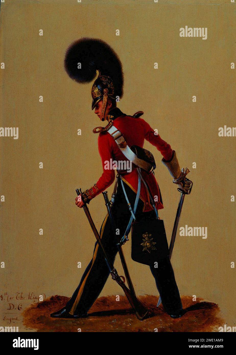 Alexandre-Jean Dubois Drahonet (1791-1834) - Sergeant, 1st (The King's) Dragoon Guards Stock Photo