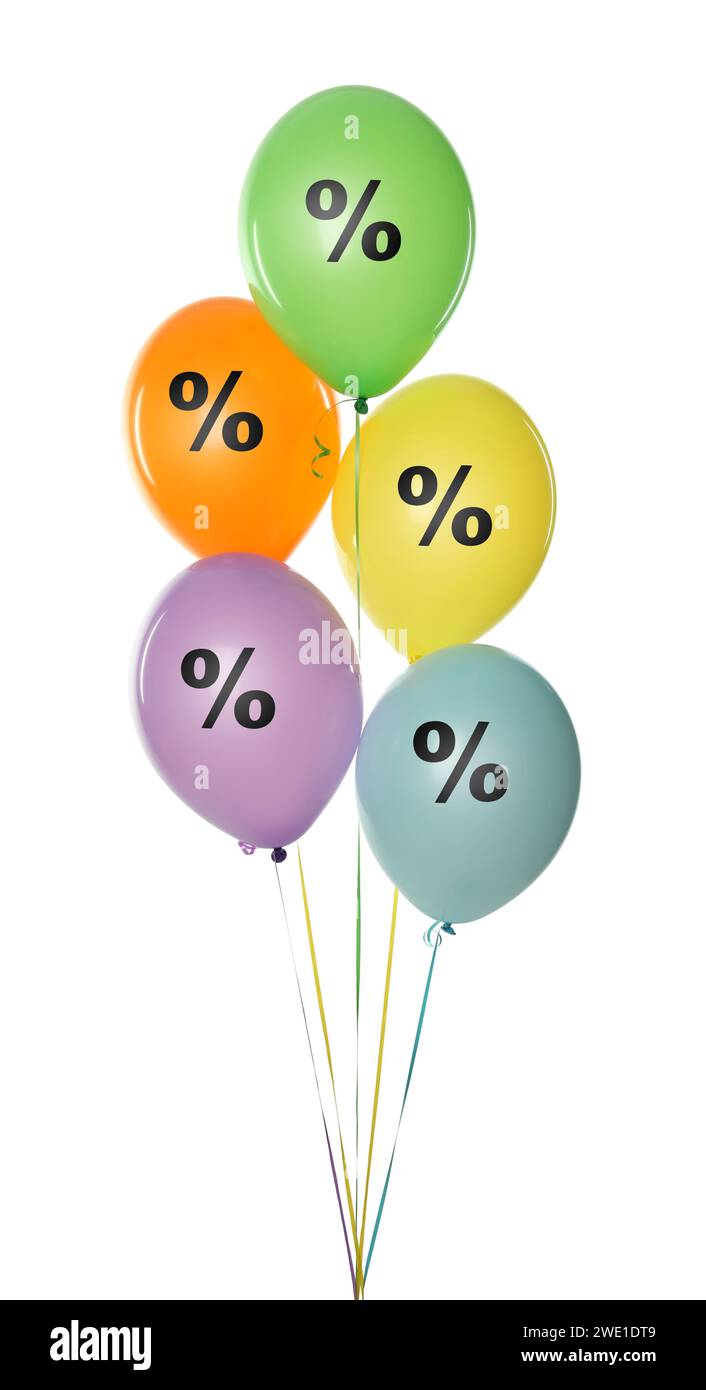 Happy birthday balloons sticker hi-res stock photography and images - Alamy