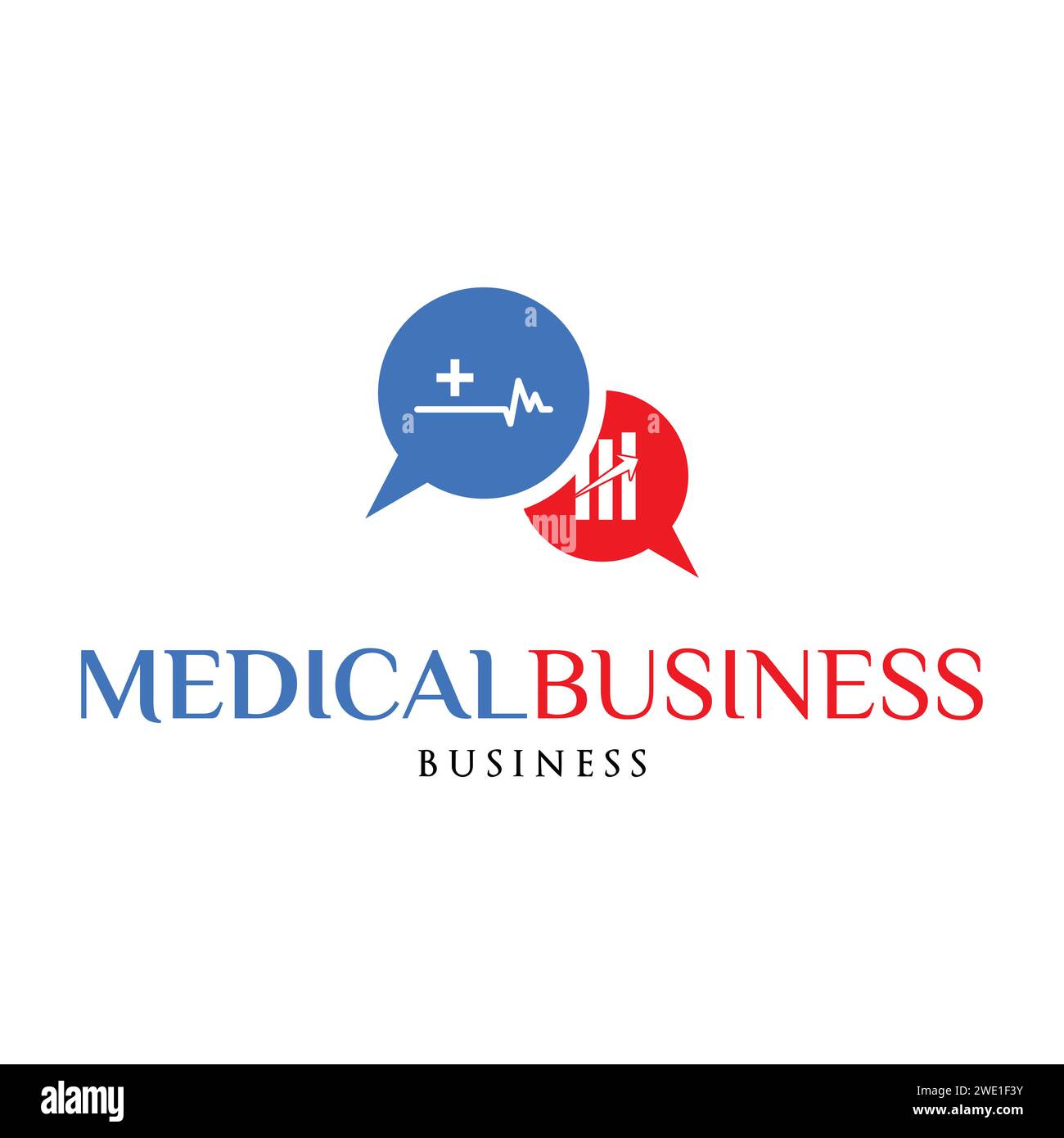 Medical and Business Chart Talk Icon Logo Design Template Stock Vector