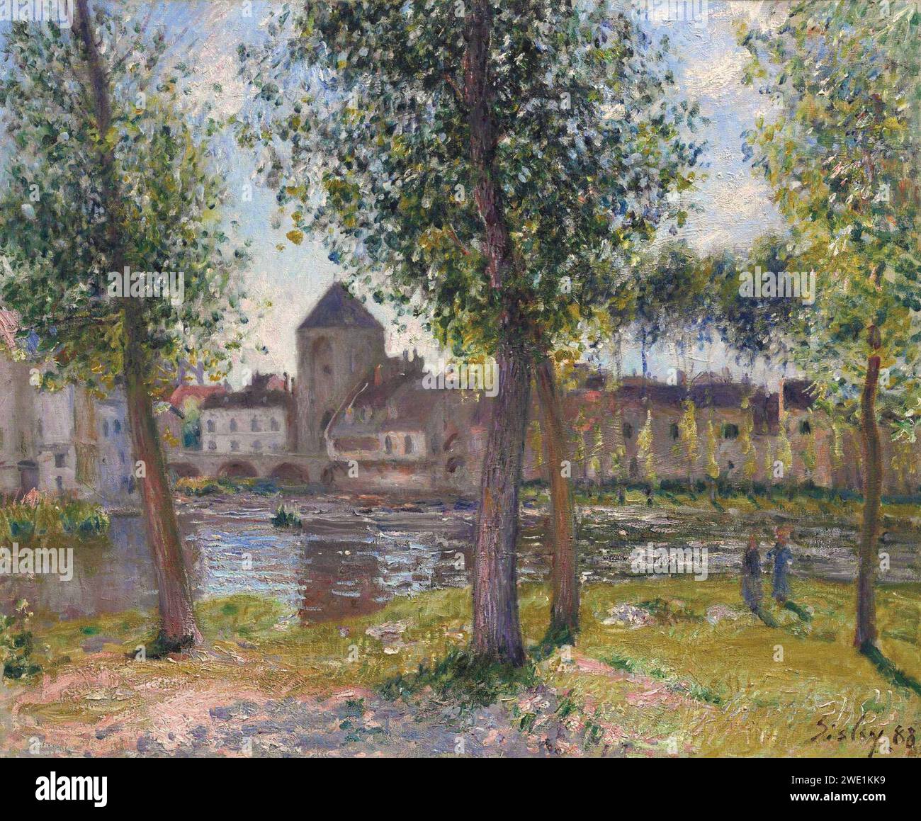 アルフレッド・シスレーL'ALLEE DES PEUPLIERS A MORET Allée de peupliers aux environs de Moret-sur-Loing - Alfred