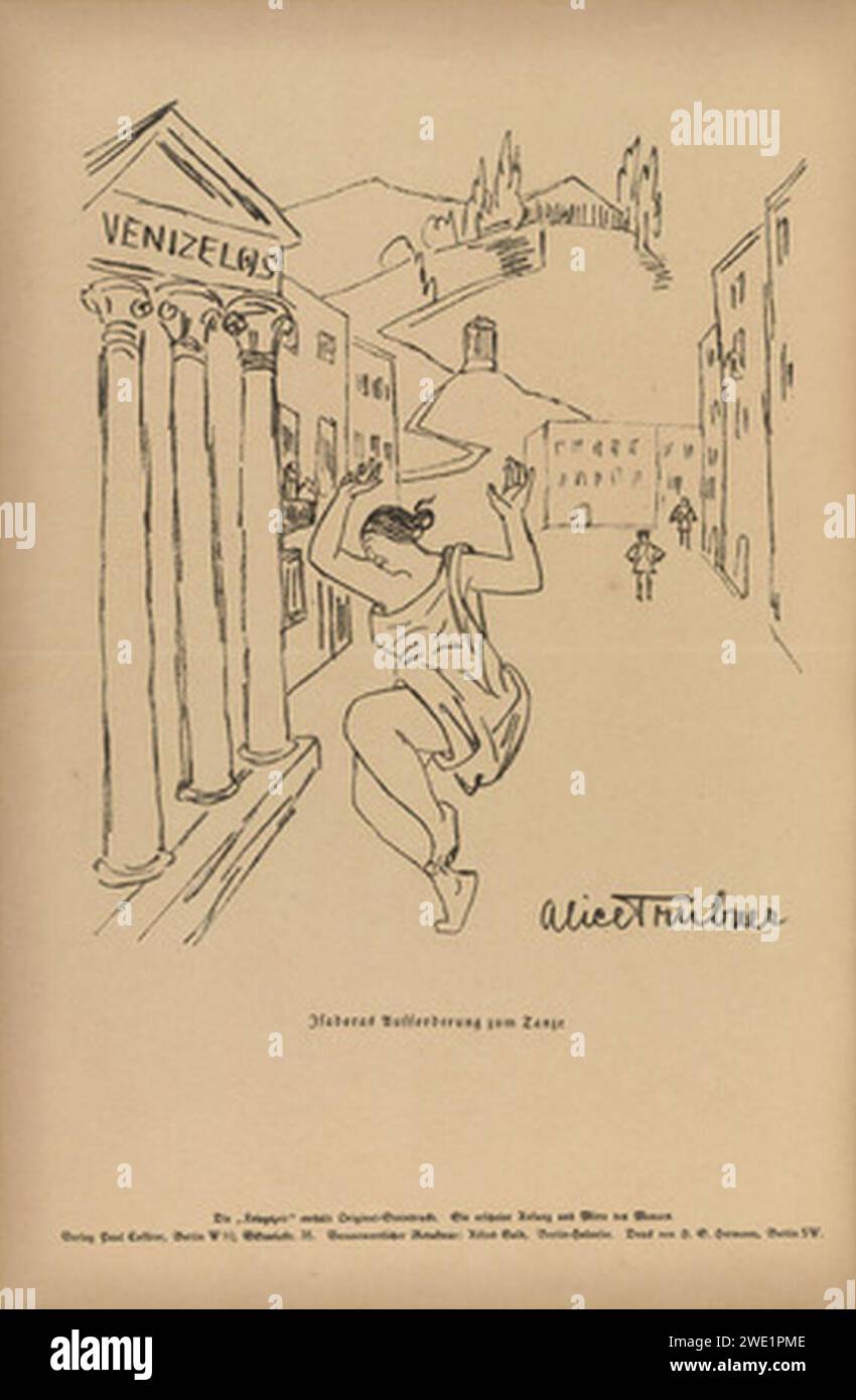 Alice Trübner - Isadora's Invitation to the Dance, 1915. Stock Photo