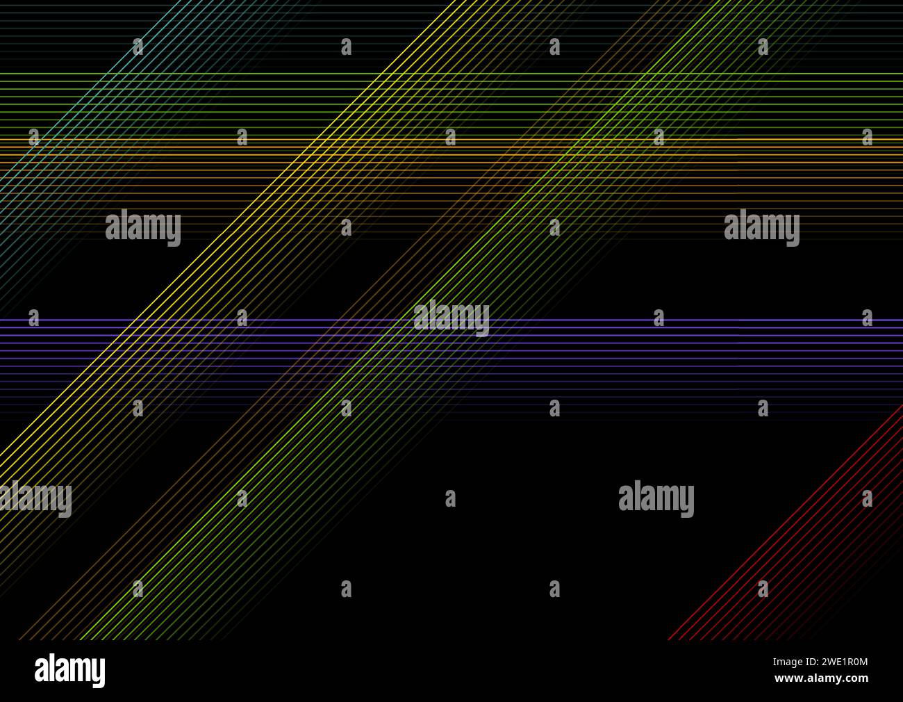 Multicolored lines abstract geometric tech background. Vector design Stock Vector