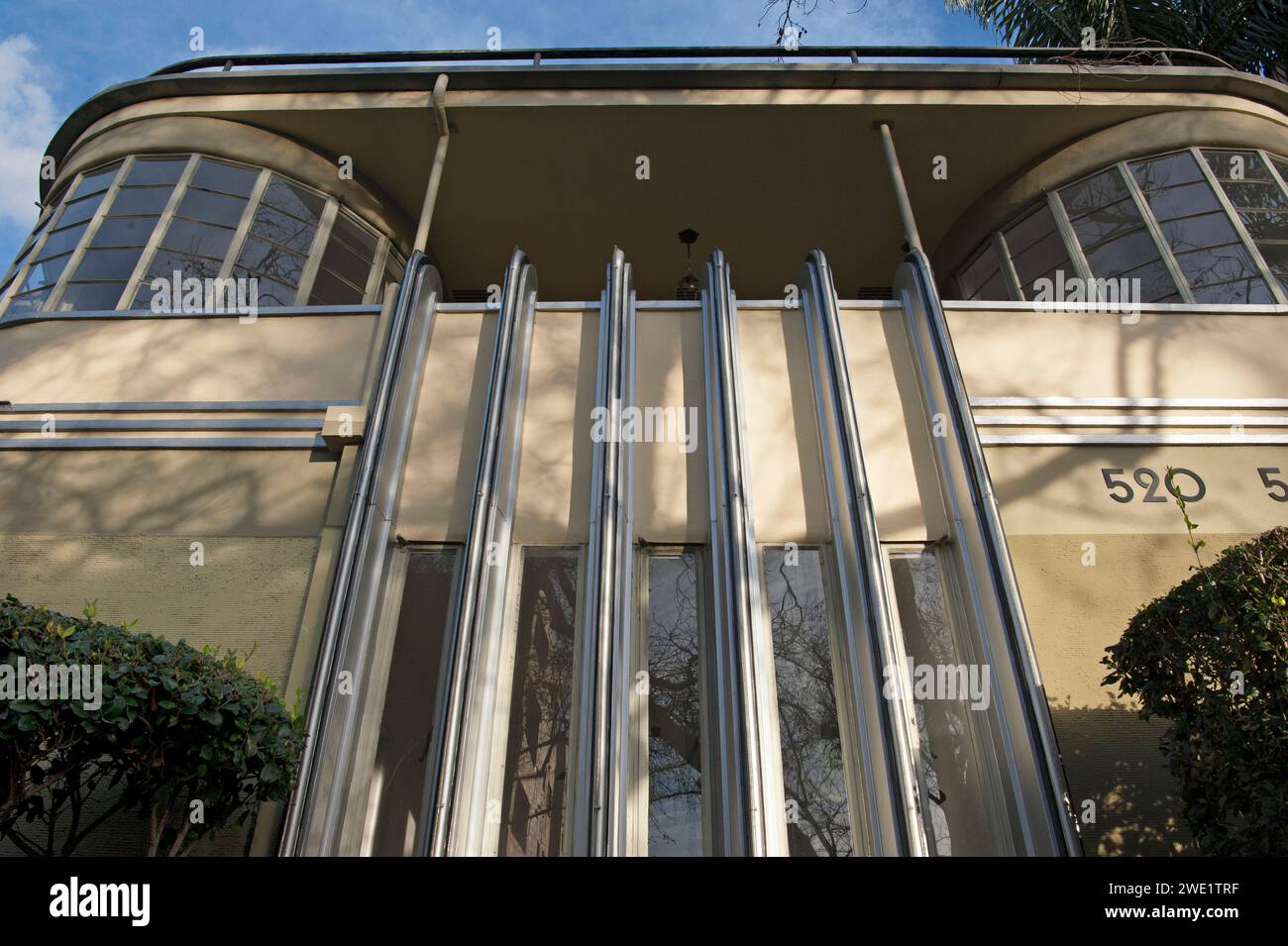 Mauretania, Apartment, historic, building, Art Deco, residential, Rossmore, midtown, Los Angeles, Caifornia, USA Stock Photo