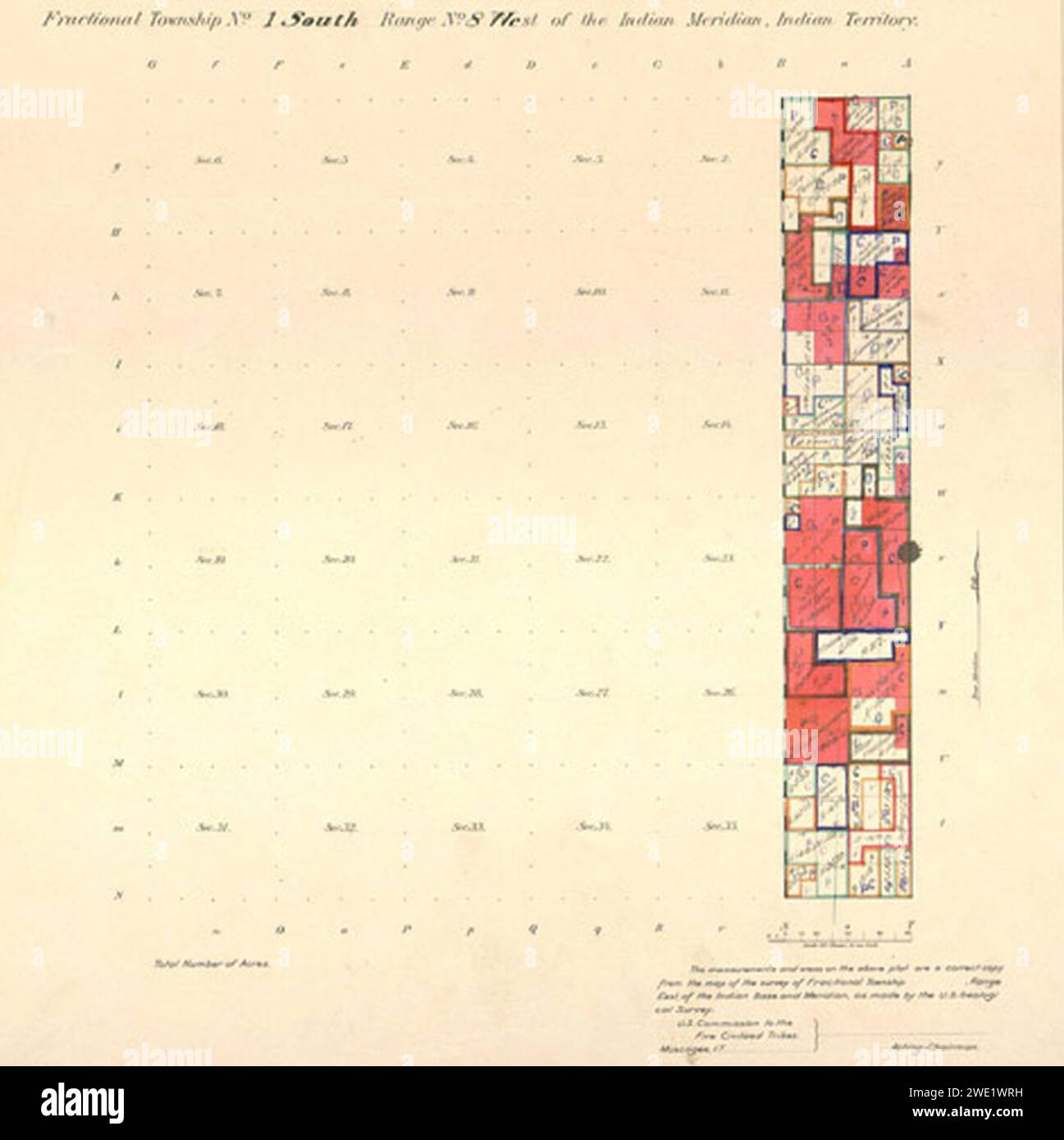 Wrh Map Allotment Map of Fractional Township 1 South of Range 8 West of the ...