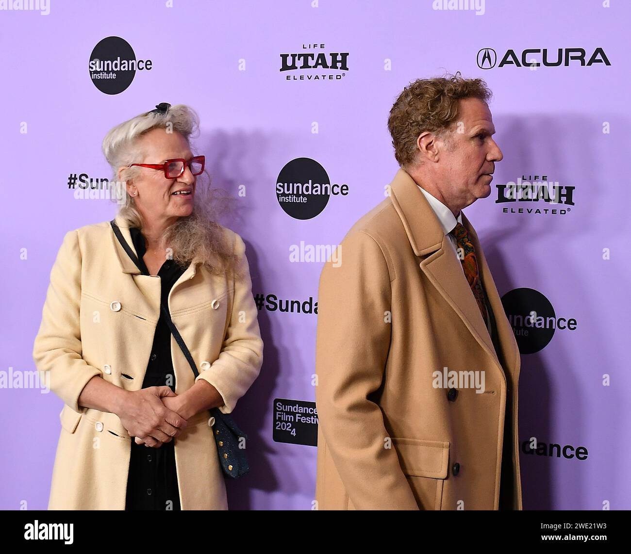 Park City, USA. 22nd Jan, 2024. Will Ferrell, Harper Steele attend "Will and Harper" Premiere