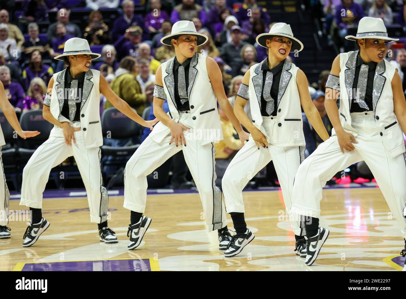 Baton Rouge, LA, USA. 21st Jan, 2025. Members of the LSU Tiger Girls