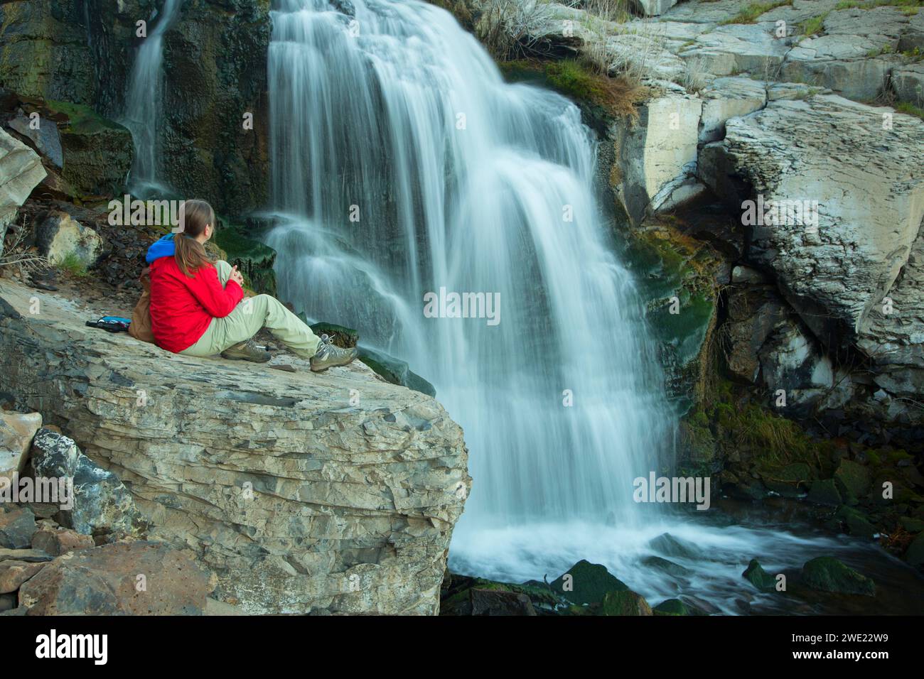 Waterfall along ancient lake hi-res stock photography and images - Alamy
