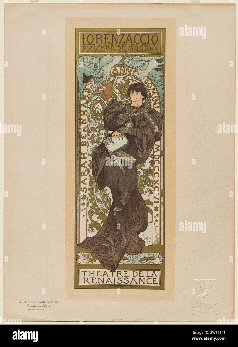 Poster "Le Boulot" D'Alphonse Mucha - Reproduction 53 X 80 Cm, Neuve, Made In France