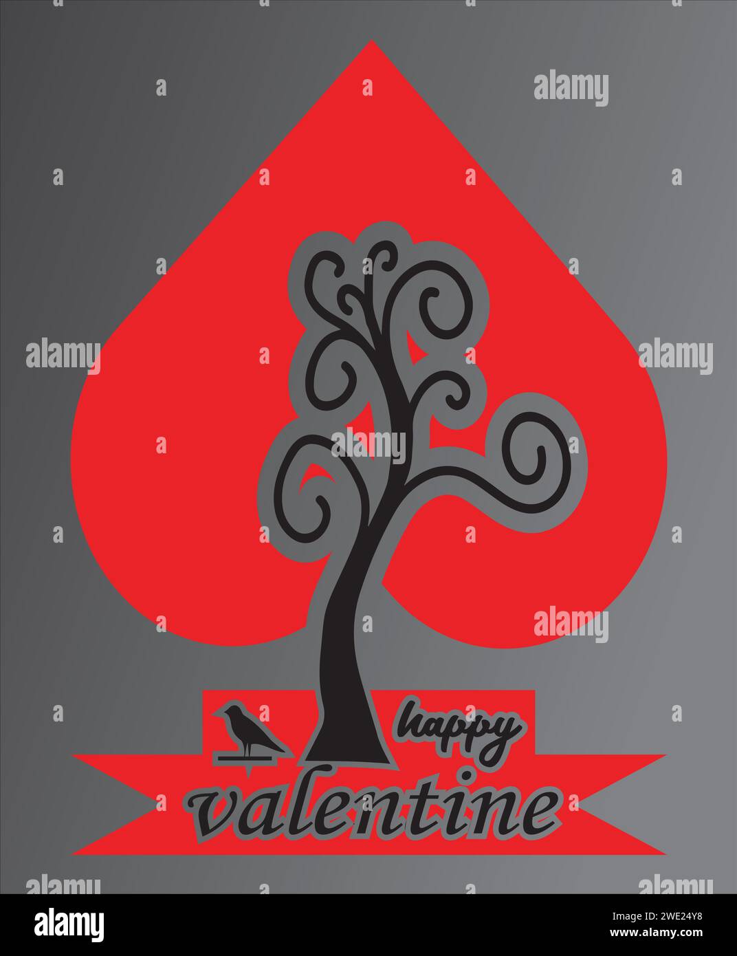 Happy valentine love shape vector design Stock Vector