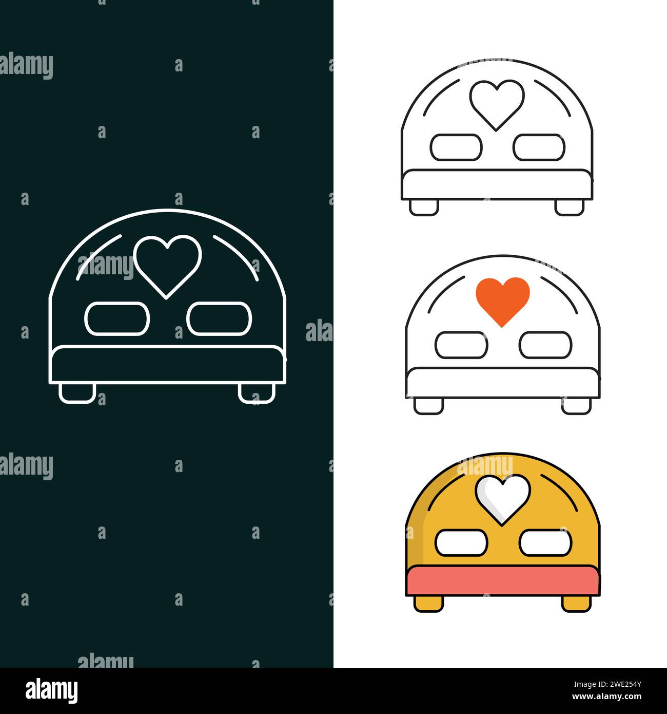 "Bedroom Vector Illustration Icon Design" Stock Vector
