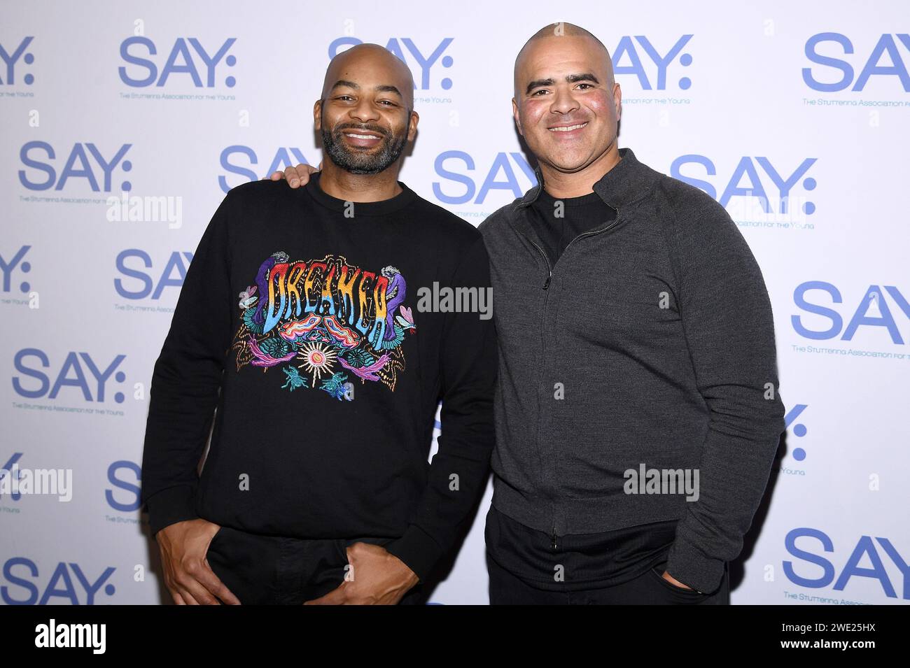 New York, USA. 22nd Jan, 2024. (LR) Brandon Victor Dixon and